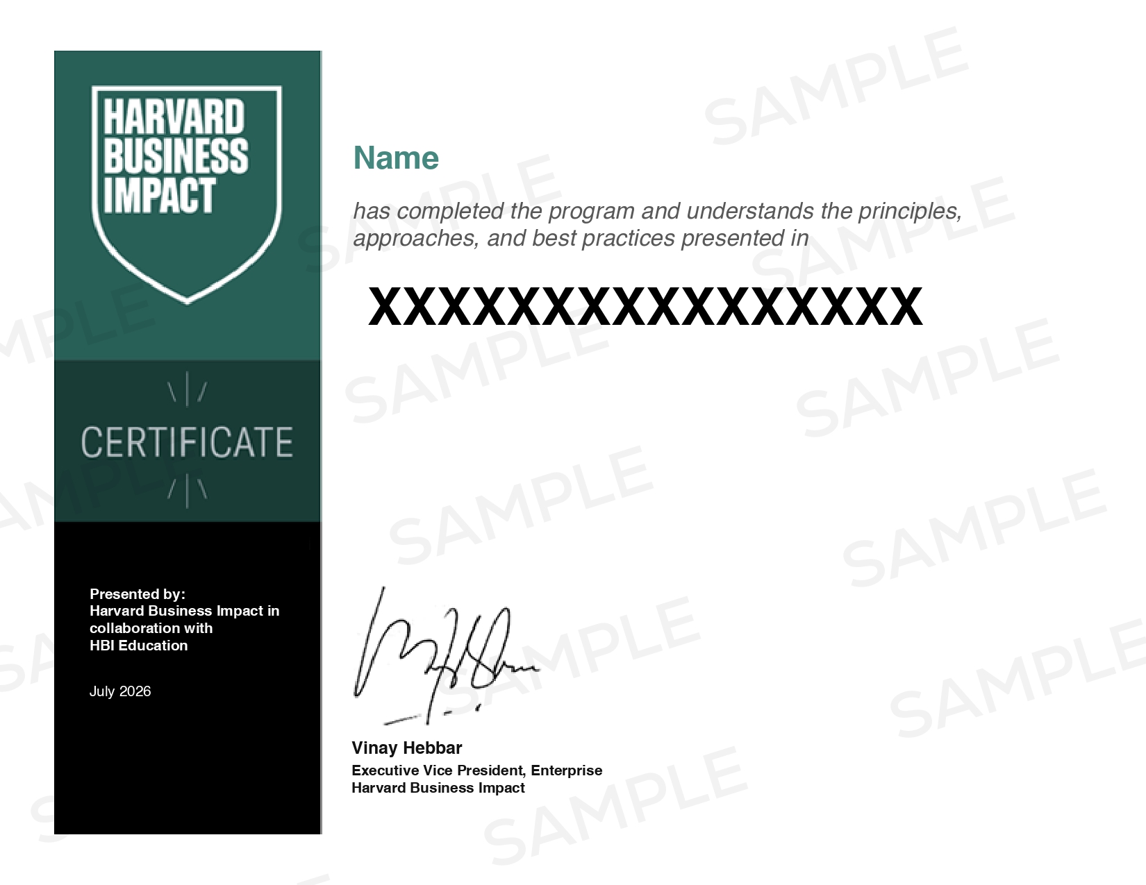 Harvard ManageMentor Leading with Generative AI certificate