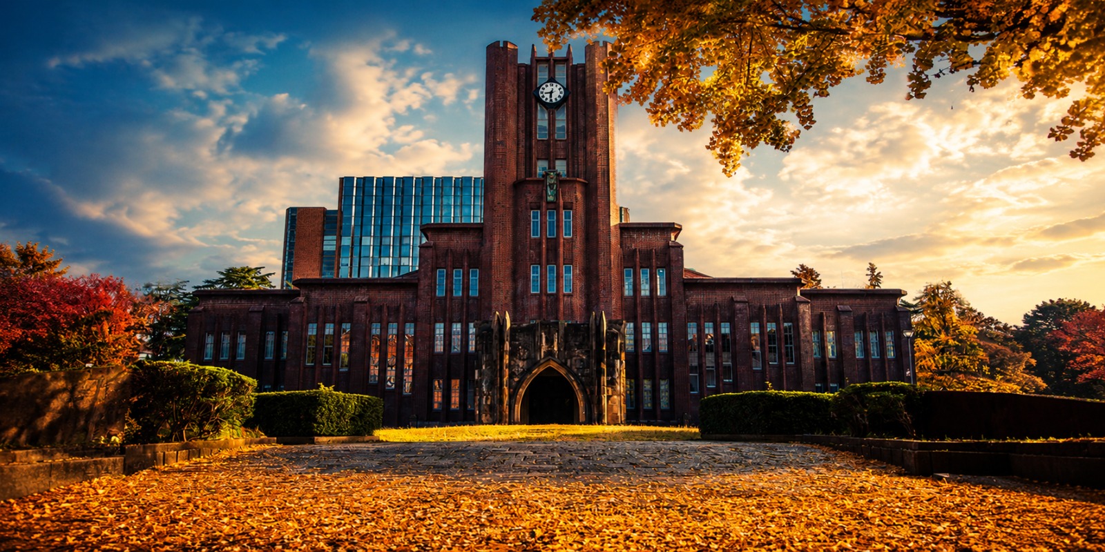 University of Tokyo campus at sunset